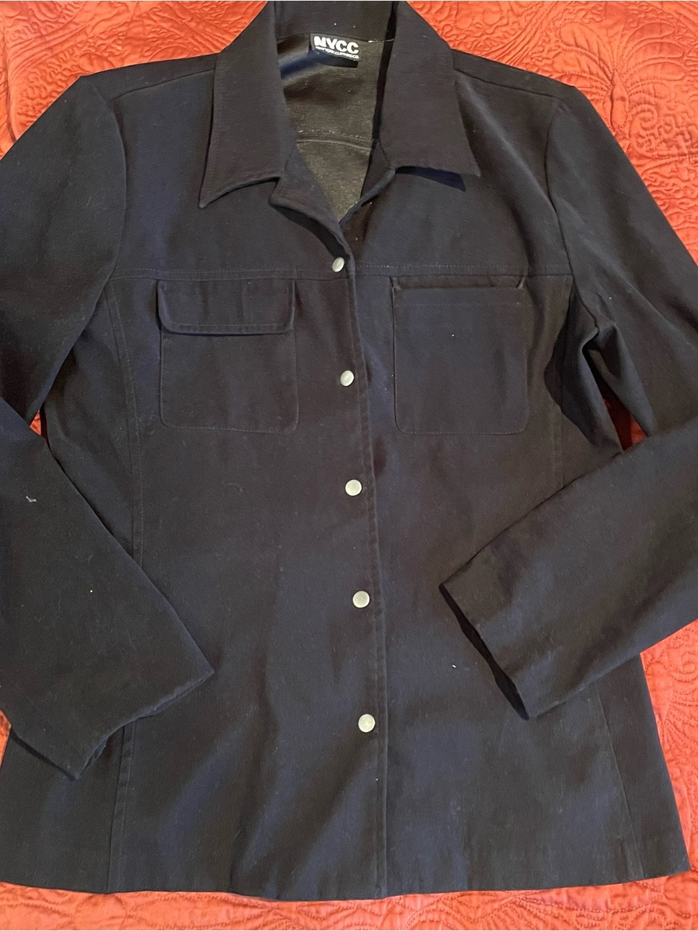 NYCC Women's Black Button-Front Blazer Jacket